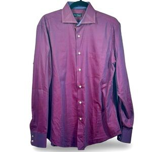 Edo Popken Contrasting Color Long Sleeve Dress Shirt Size 16-1/2 Limited Edition